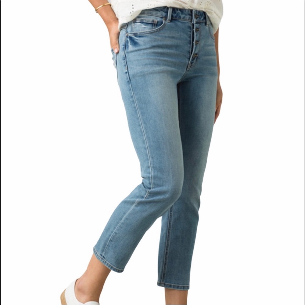 NWOT Prana Button Fly Cropped Jeans - size 10